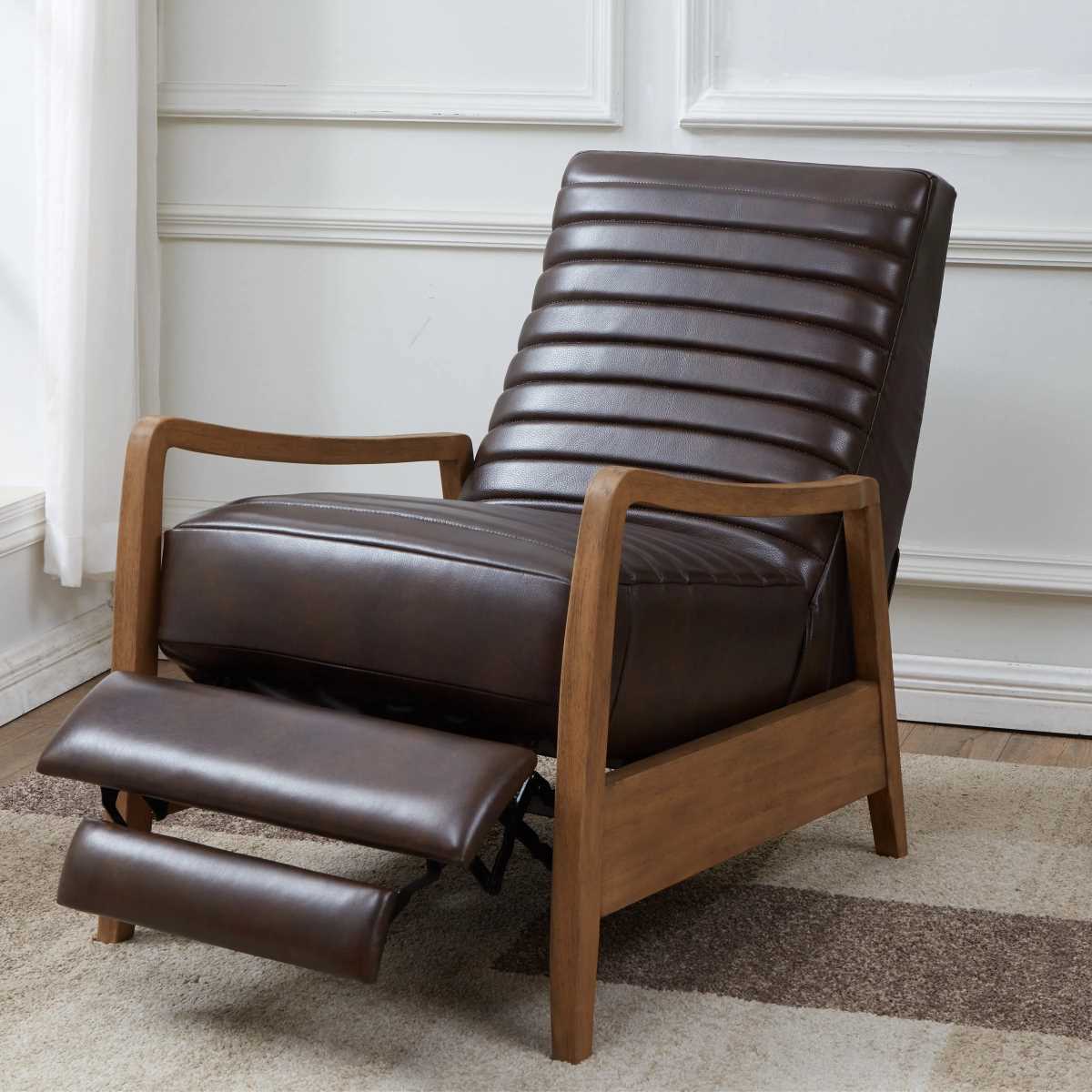 Henrik Leather Pushback Recliner Costco chair position