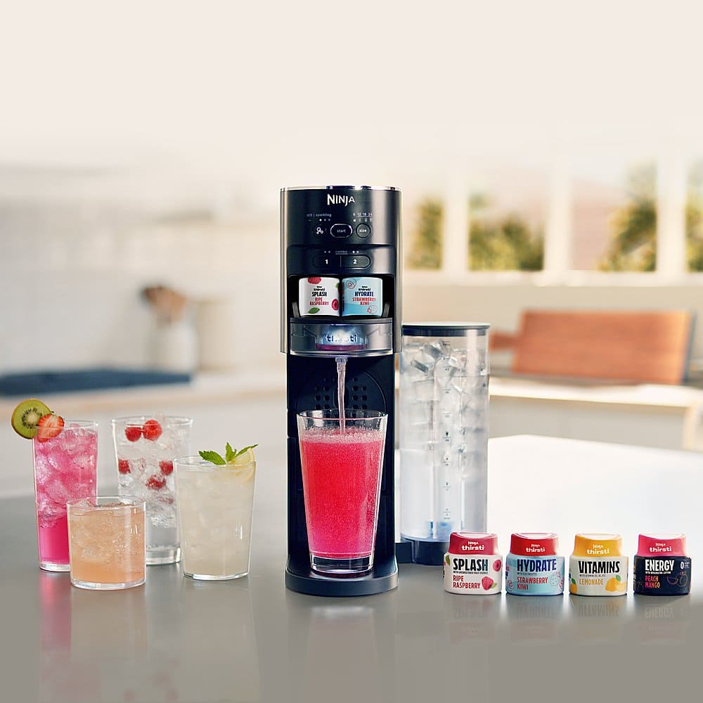 Ninja - Thirsti Sparkling & Still Drink System, Personalize Flavor & Size with Bonus Water Reservoir