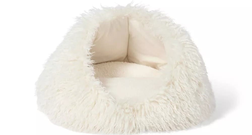 Target High Pile Cave Pet Bed - Cream - The Cuddle Collab with Ghost & Wren