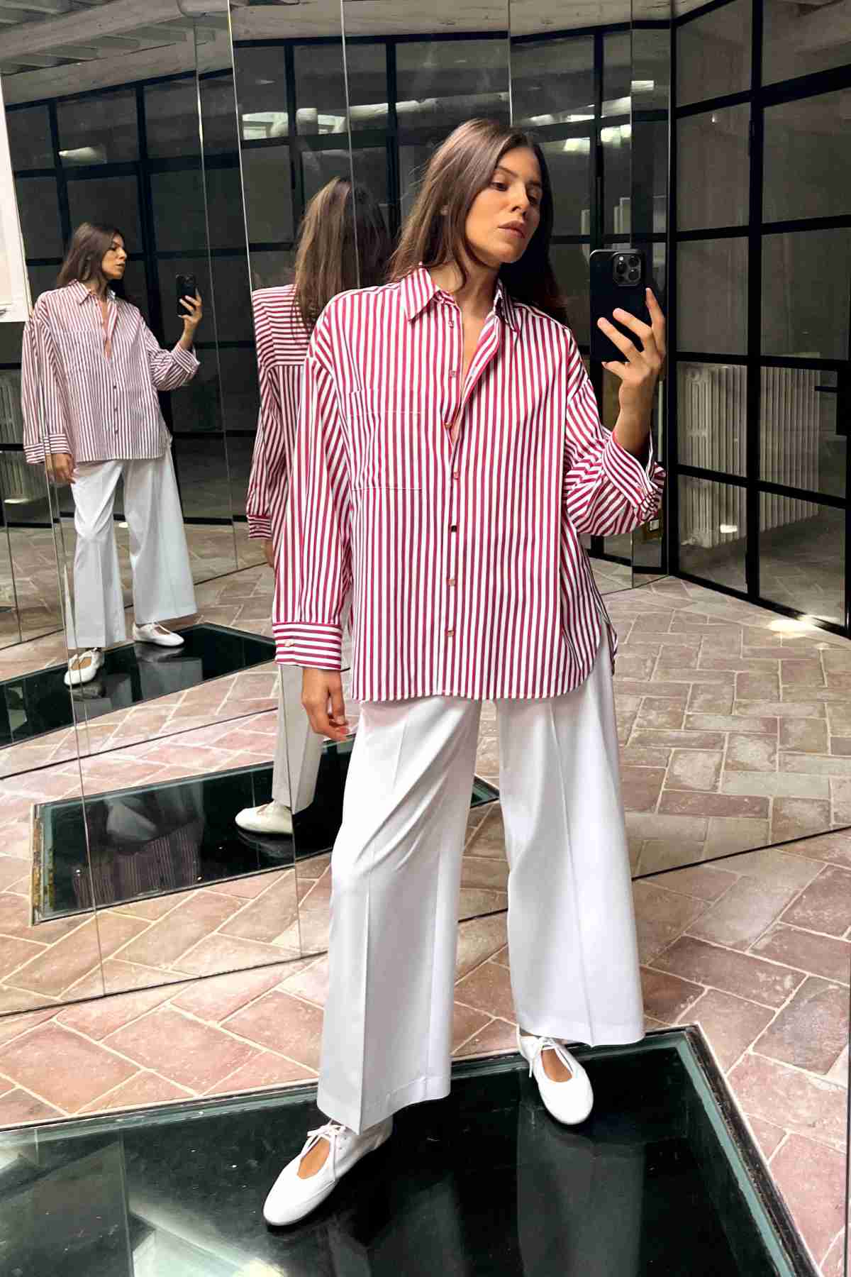 Zara Oversized Striped Shirt