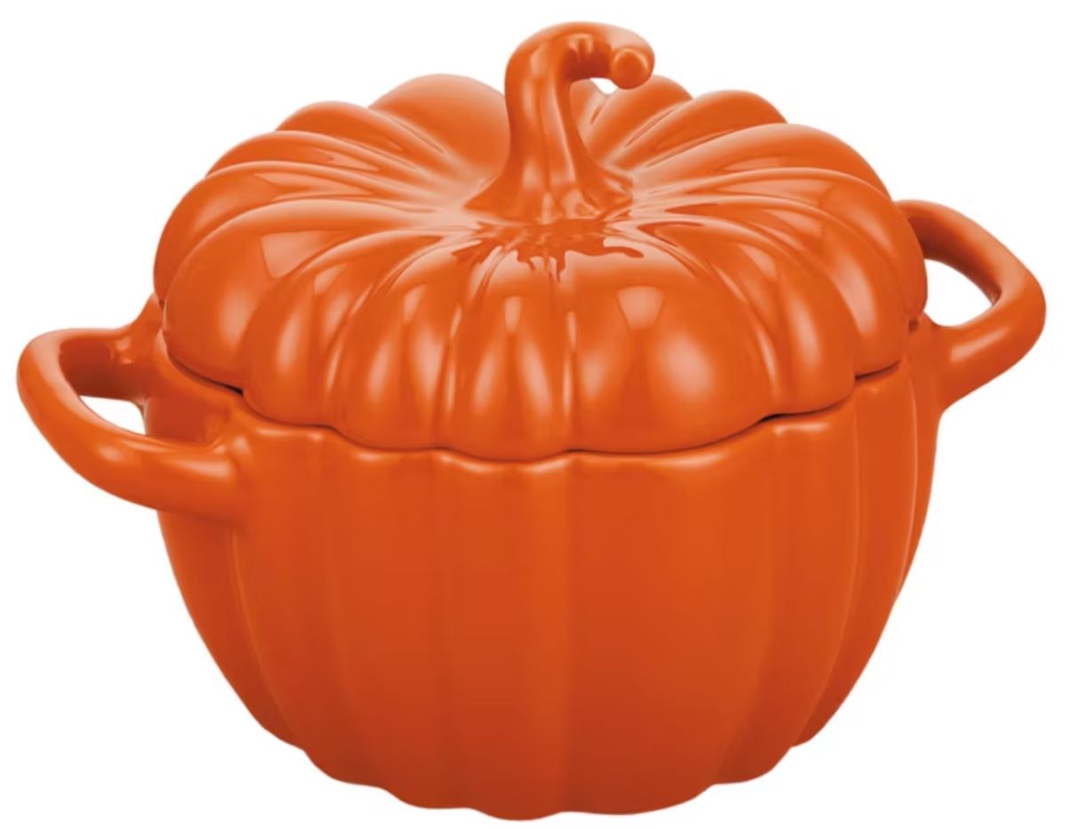 2 Qt. Large Pumpkin Casserole Dish, Orange