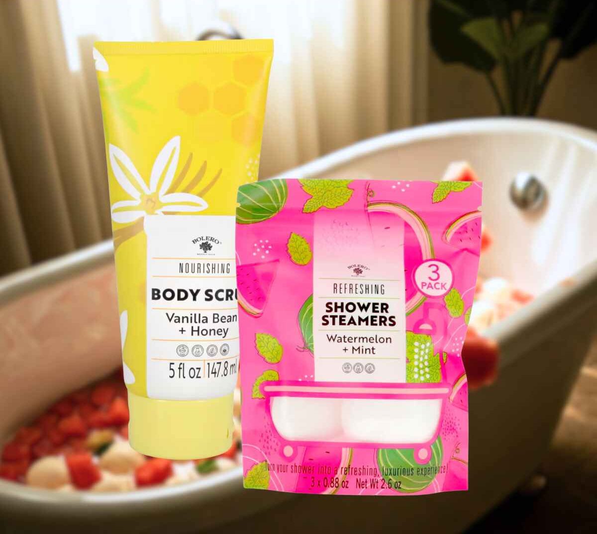 Bolero Body Scrub and Bath Bombs