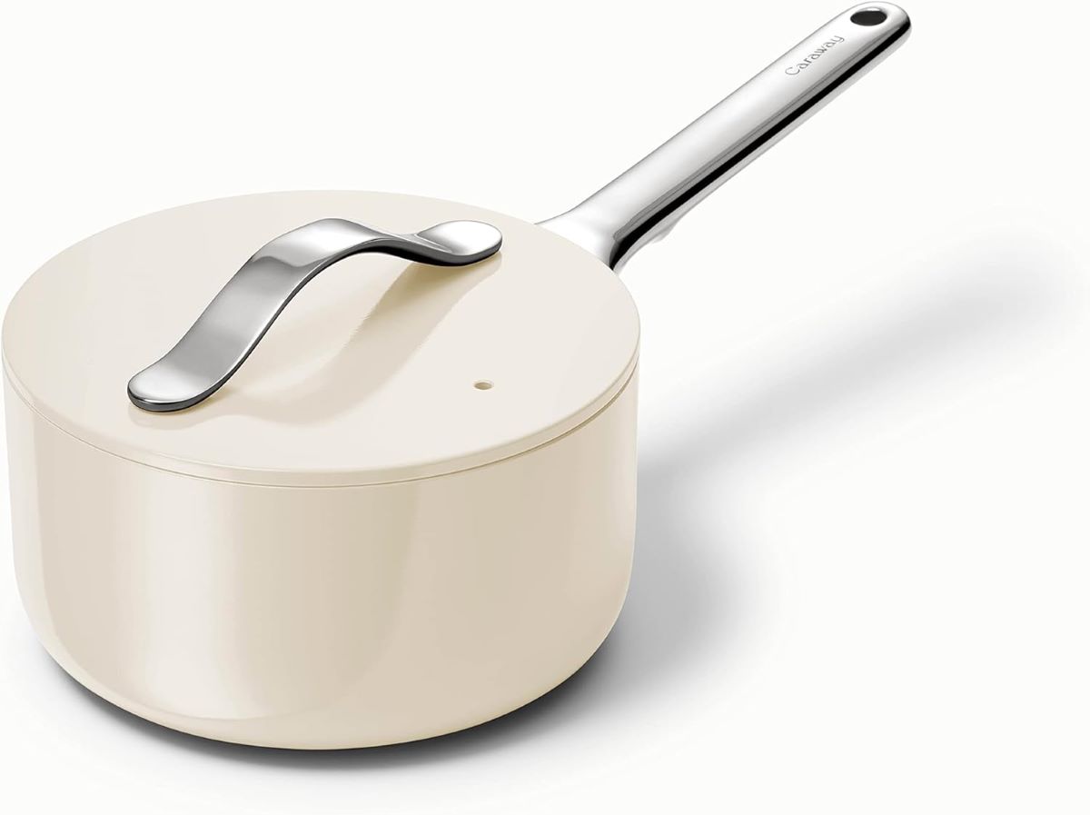 Caraway Nonstick Ceramic Sauce Pan with Lid