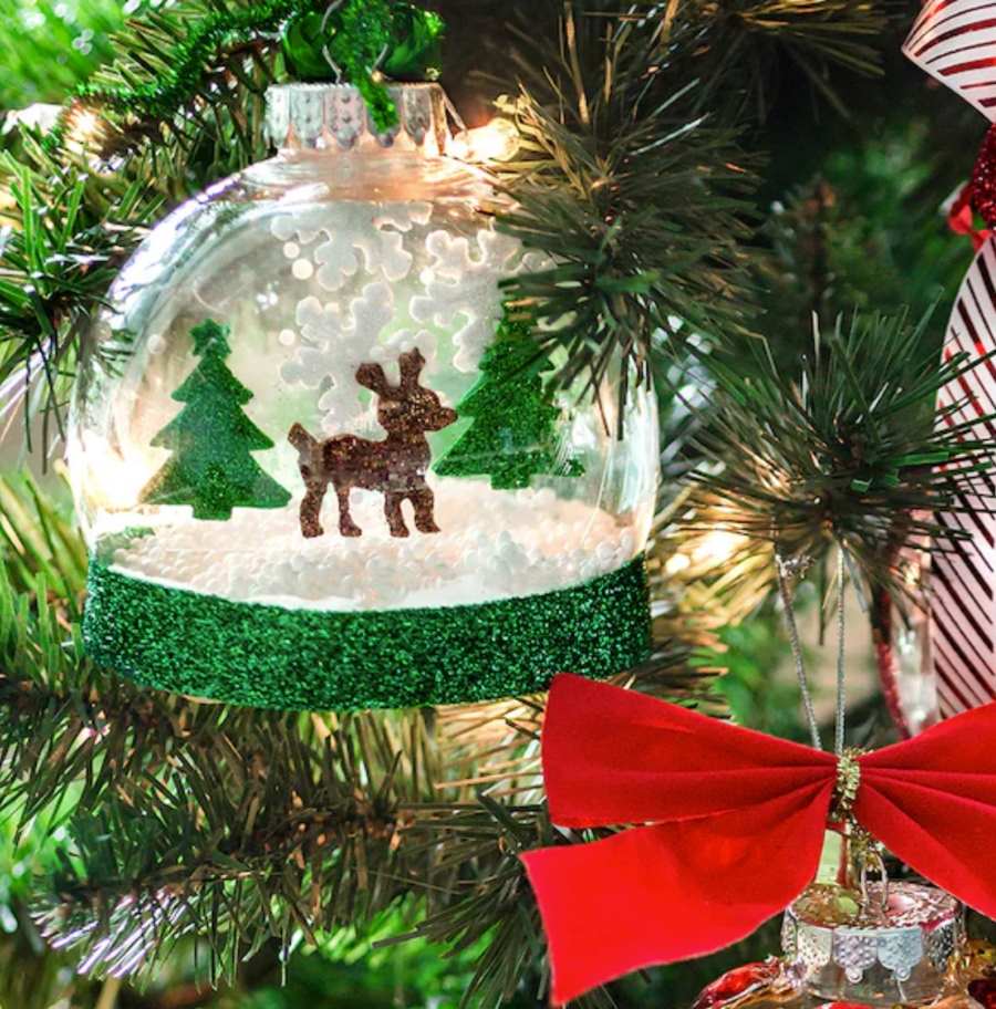 Christmas House Plastic DIY Snow Globes