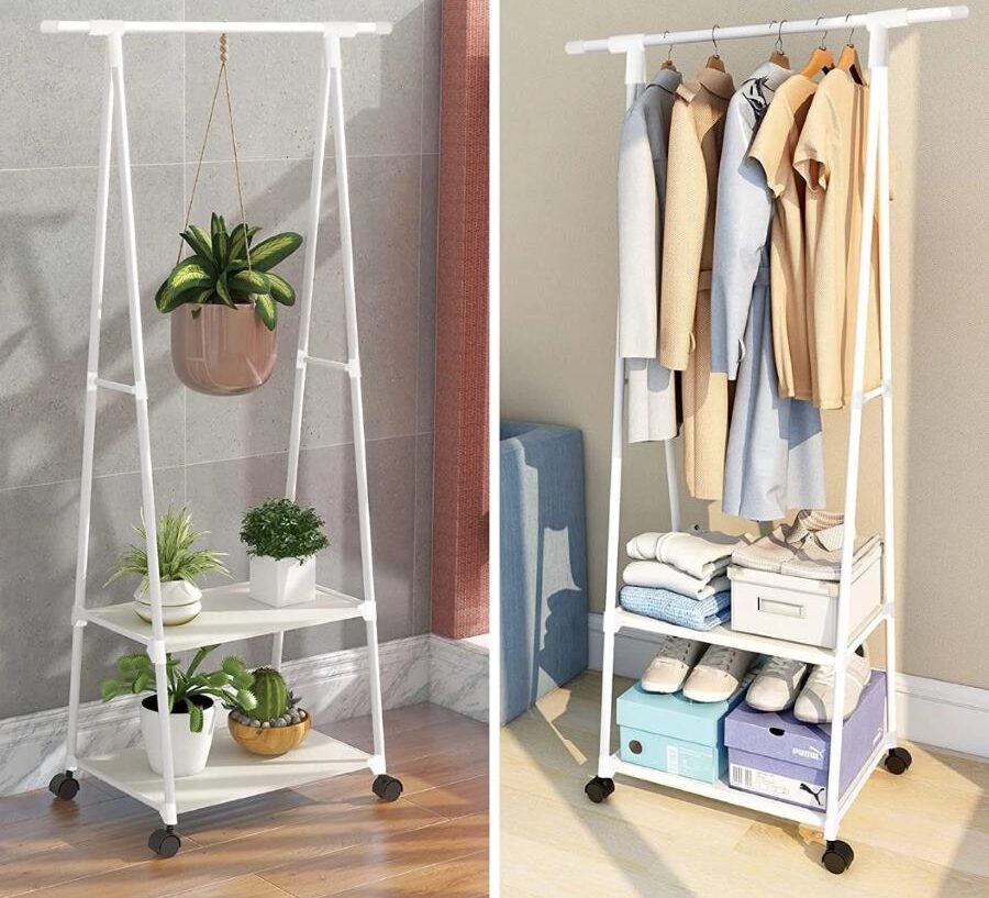 Clothes Rack on Wheels, Triangle Coat Rack