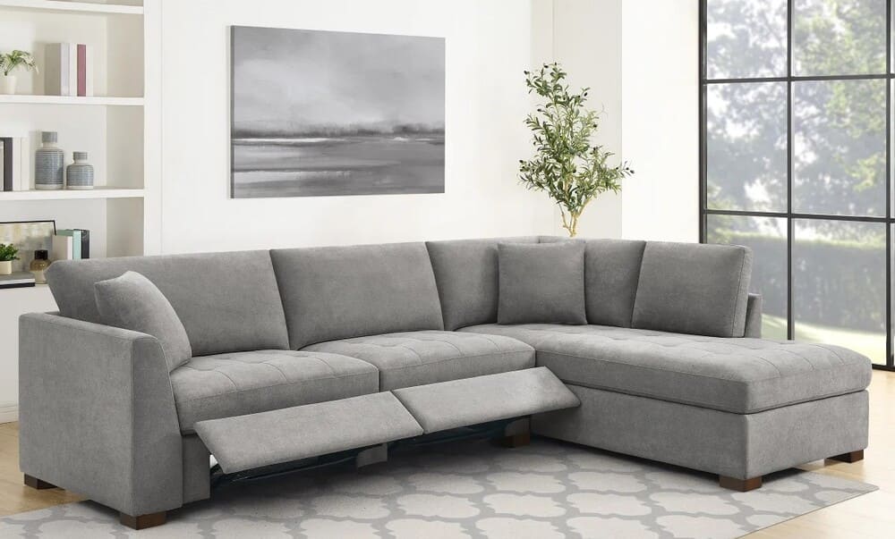 Costco Thomasville Miles Fabric Sectional with Power Footrest