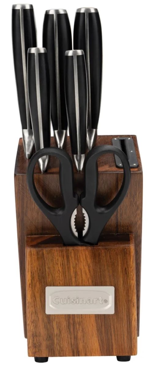 Cuisinart 7-piece Acacia Knife Block Set with Built-In Sharpener (2)