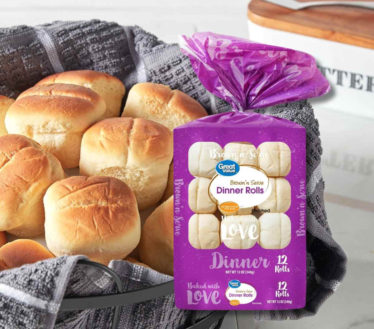 Great Value Brown and Serve White Dinner Rolls