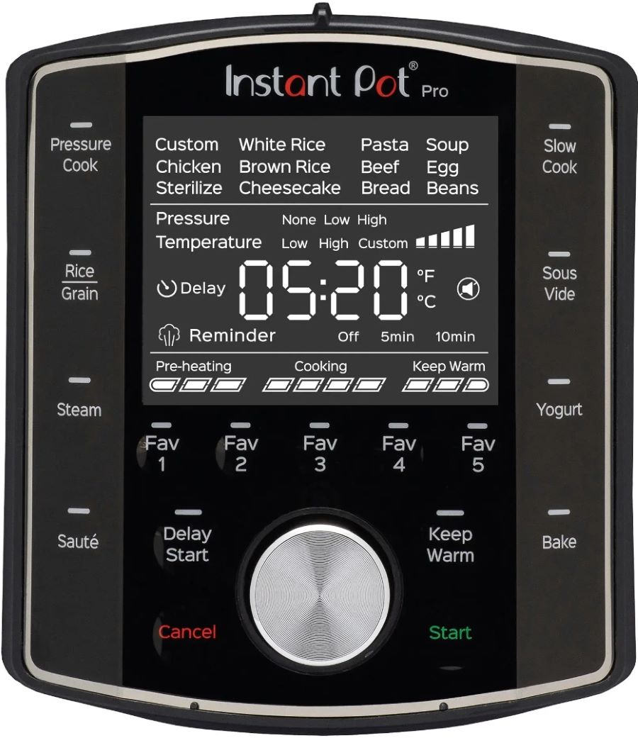 Instant Pot - 8Qt Pro Electric Pressure Cooker Panel