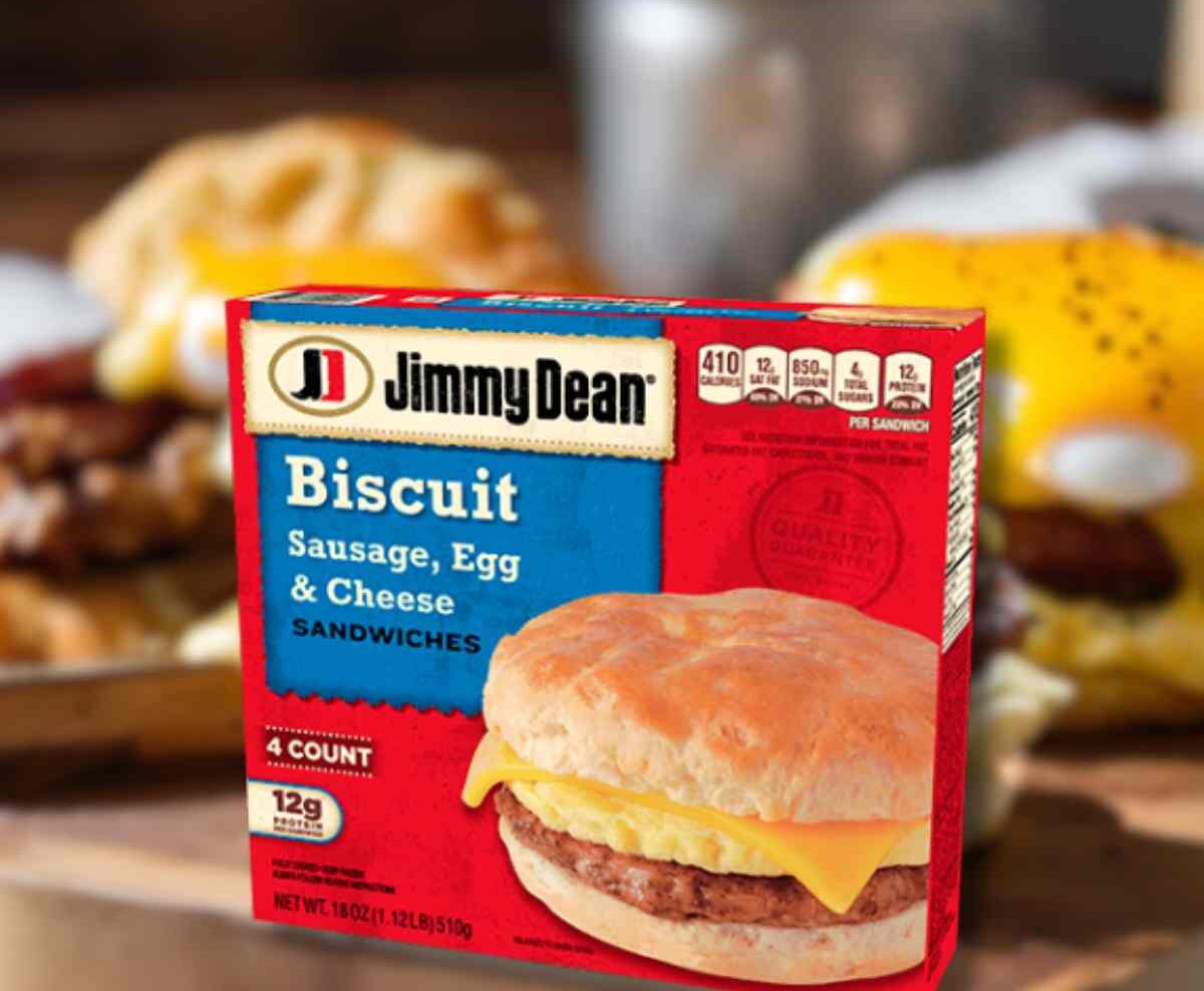 Jimmy Dean Biscuit Breakfast Sandwiches with Sausage, Egg, and Cheese