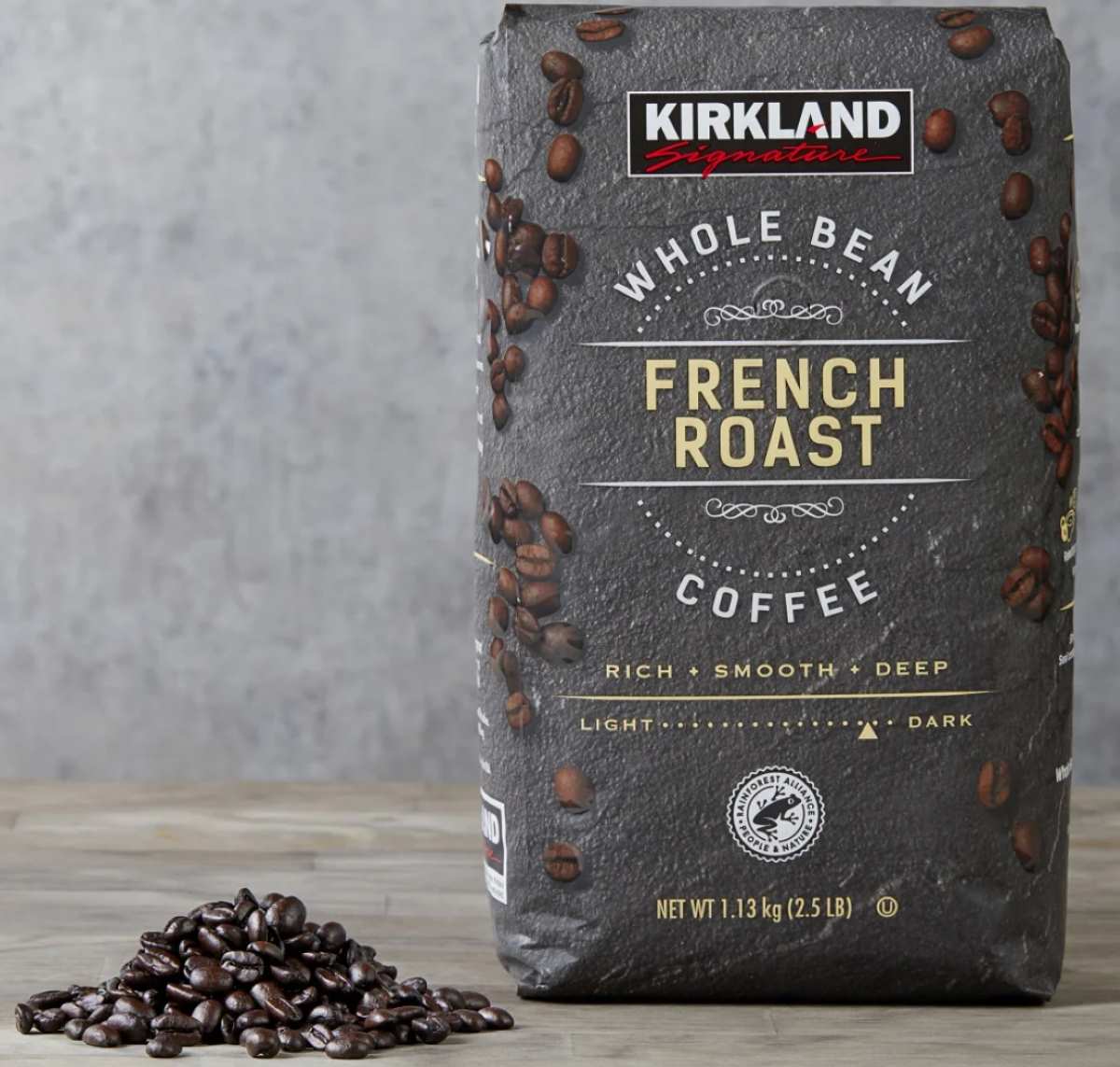 Kirkland Signature Whole Bean Coffee, French Roast