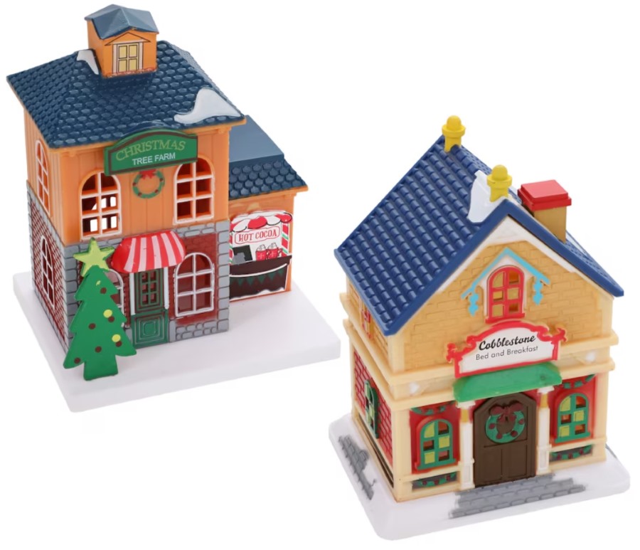 LED Cobblestone Cottage Christmas Miniatures