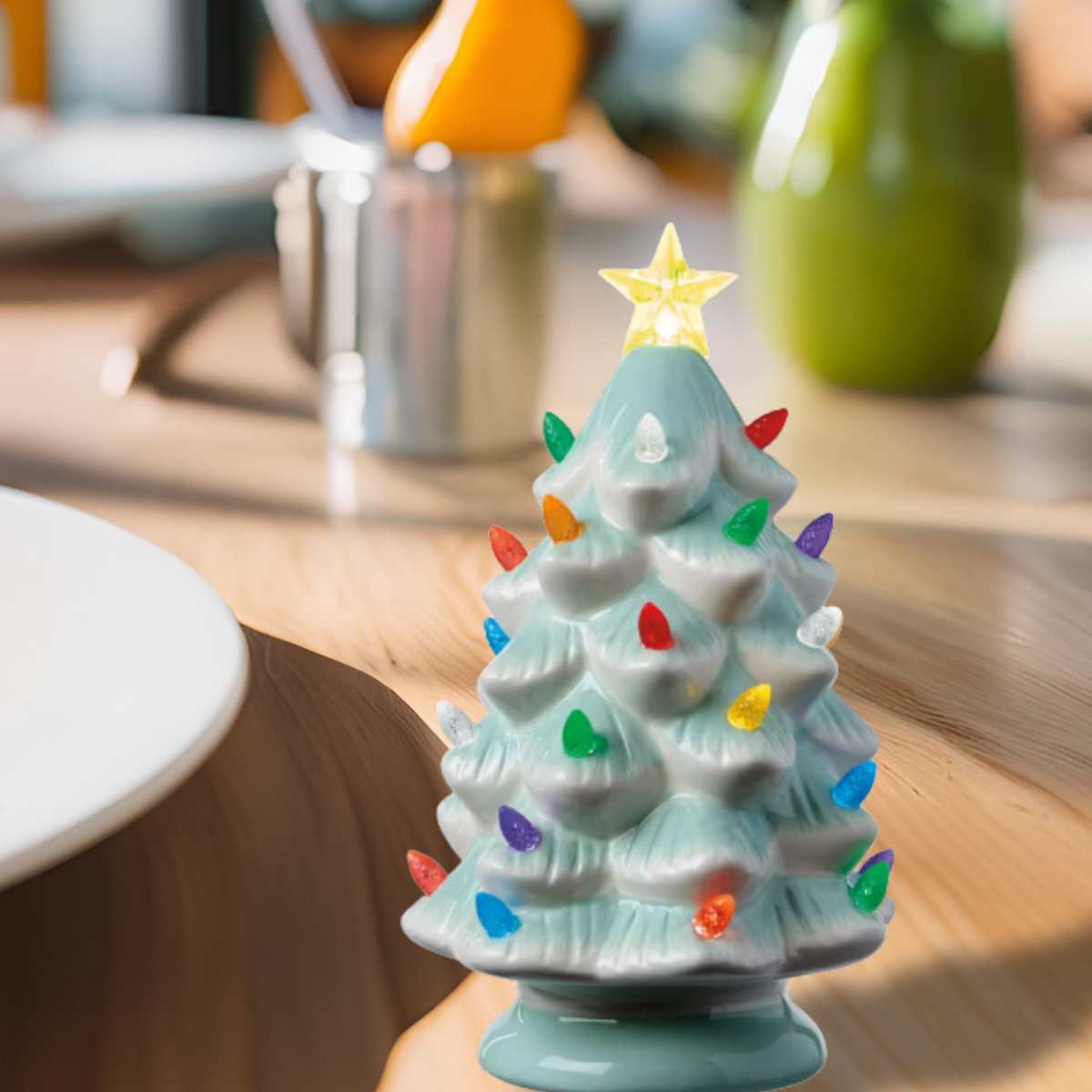 Merry Moments Hand Painted Ceramic Décor - Mint Tree