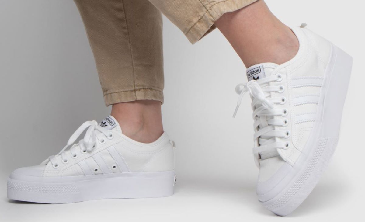 Nizza Platform Sneakers in white