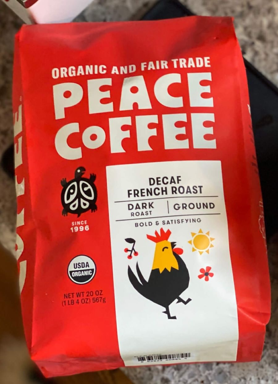 Peace Coffee Ground Decaf French Roast