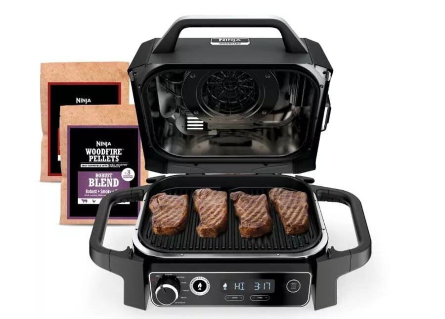 Target Ninja Woodfire Outdoor Grill & Smoker, 7-in-1 Master Grill, BBQ Smoker and Air Fryer with Woodfire Technology