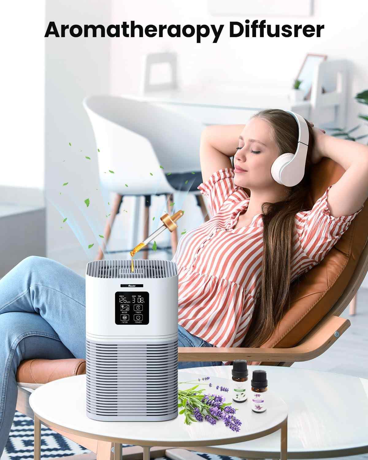 VEWIOR Air Purifier with HEPA filter aromatherapy