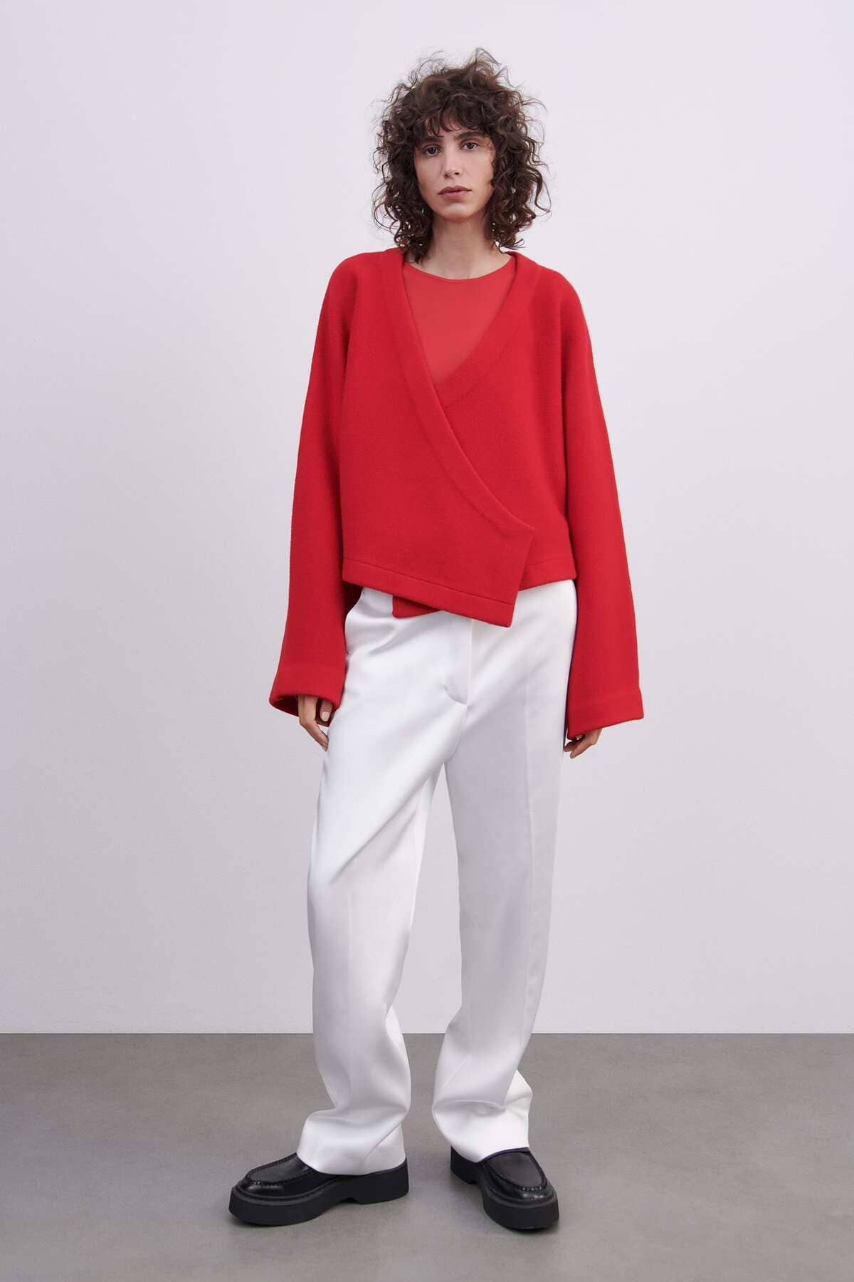 Zara Abrigo Kimono Corto 100 Lana Limited Edition