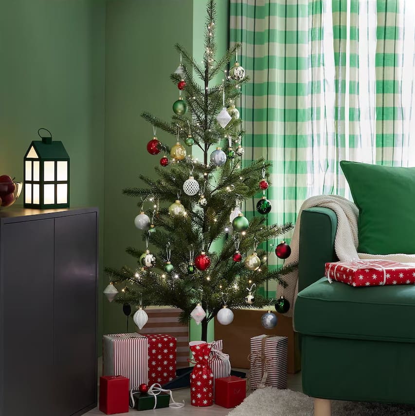 VINTERFINT Árbol de Navidad artificial para interior y exterior verde de Ikea