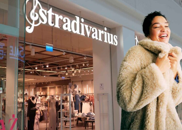 Stradivarius ABRIGO OVERSIZE EFECTO PELO