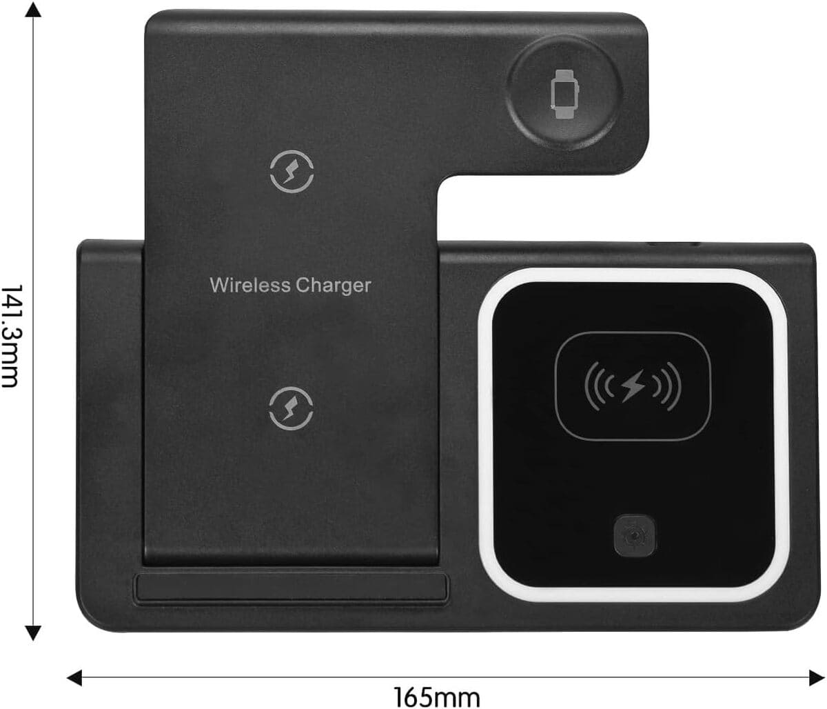 Cargador inalámbrico 3 en 1 Rápida Qi Wireless Charger para iPhone
