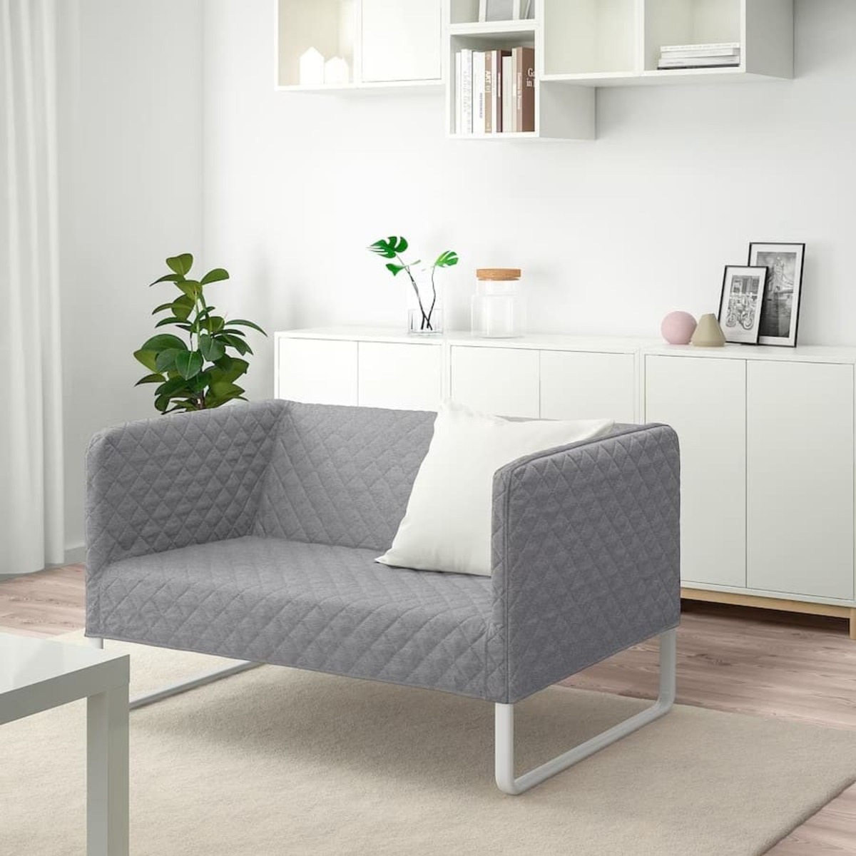 IKEA Sofá de 2 plazas Knisa gris claro