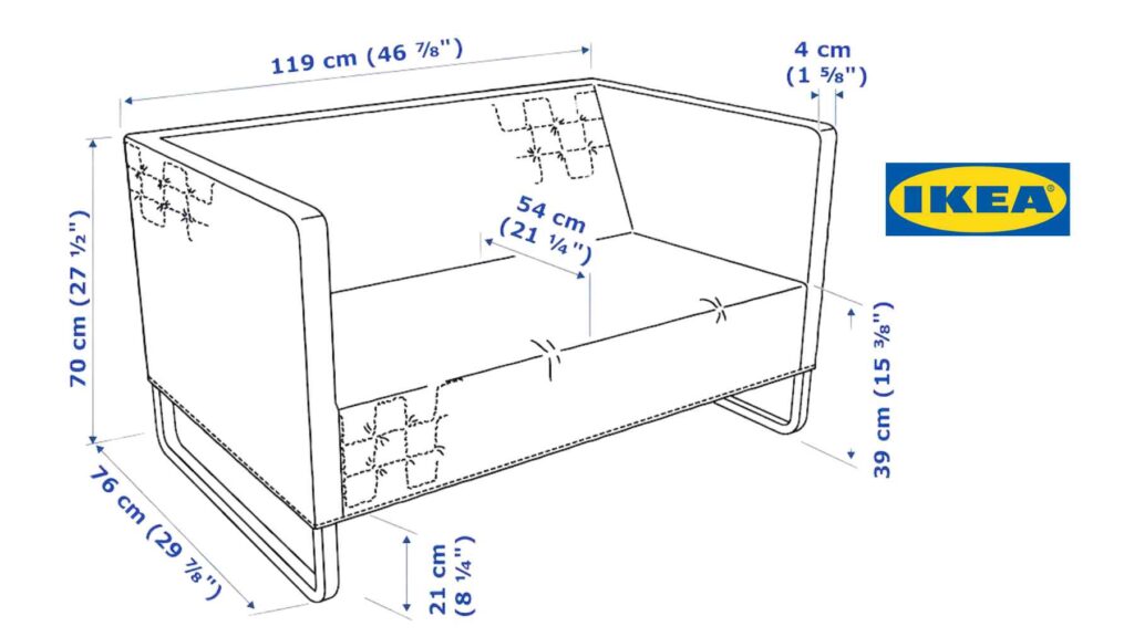 Ikea sofá 2 plazas KNOPPARP