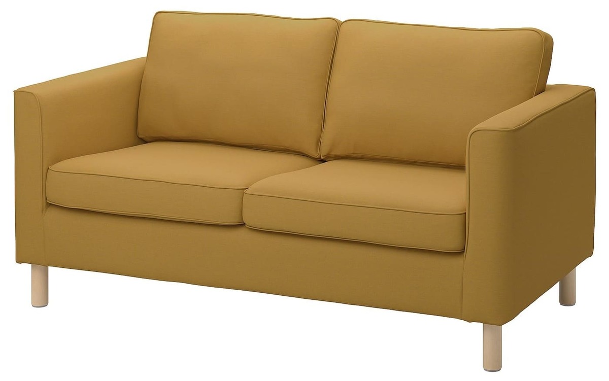 Sofá de 2 plazas IKEA Vissle marrón dorado
