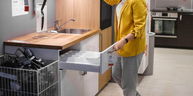 Sección de muebles y electrodomésticos de cocina de IKEA