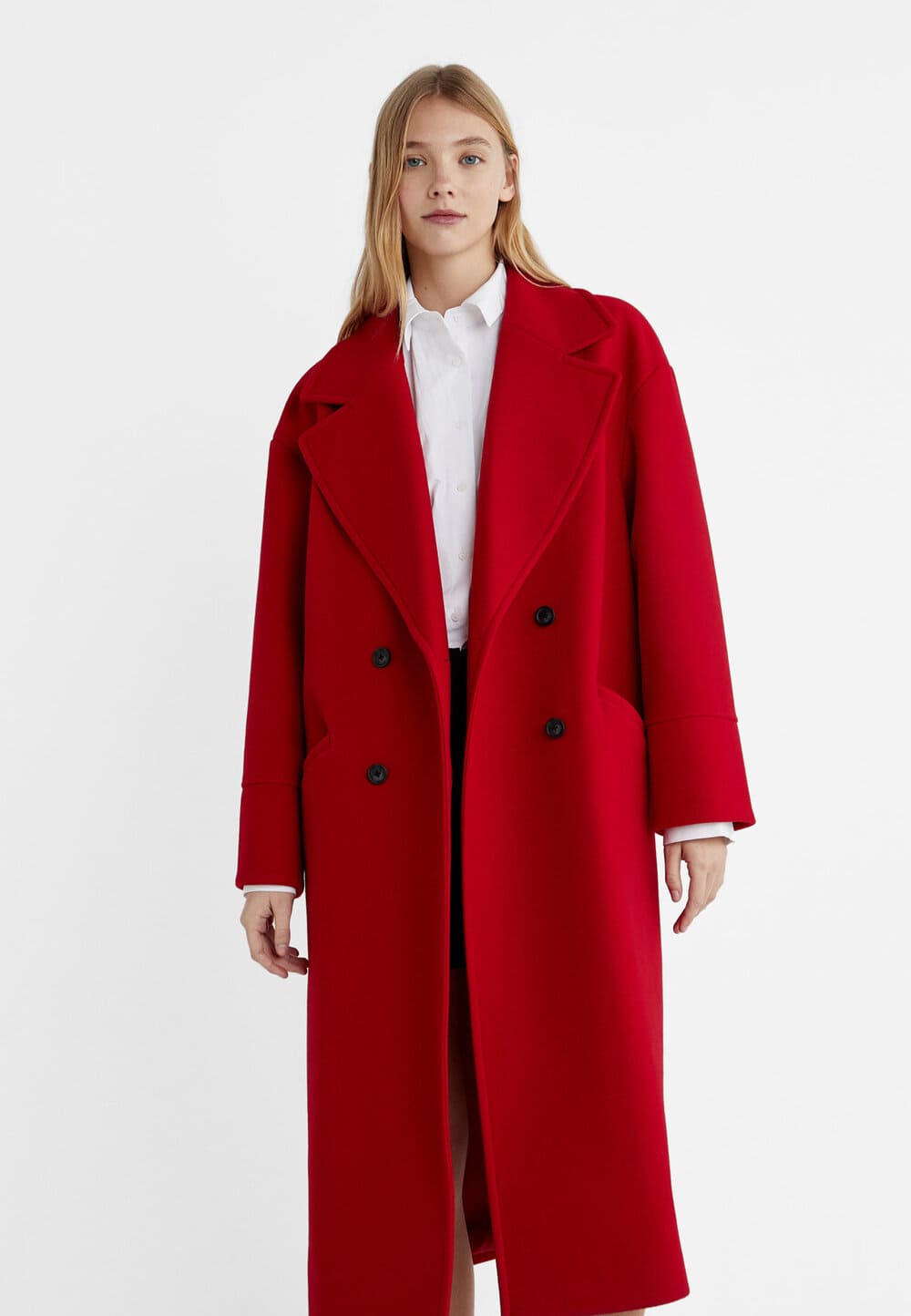 Stradivarius Abrigo Oversize Tacto Suave