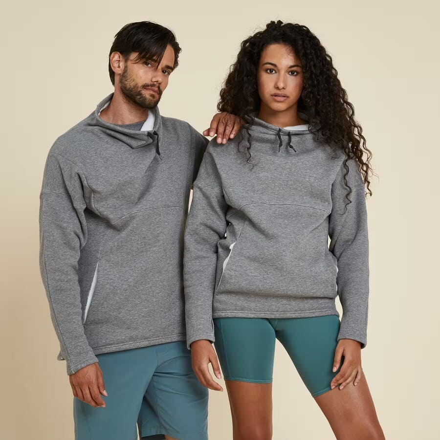 Decathlon Sudadera Yoga Unisex Gris Cálida