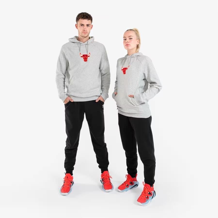 Decathlon Sudadera con capucha Chicago Bulls unisex Hoodie 900 NBA Gris