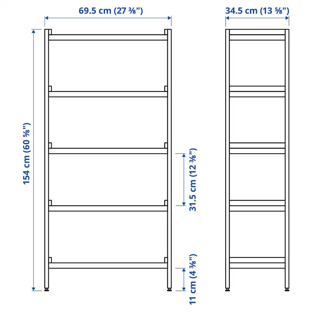 EKENABBEN Estantería IKEA, álamo blanco