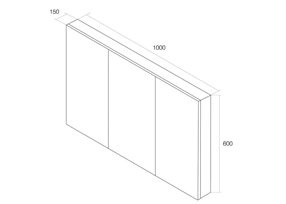 Espejo camerino Leroy Merlin 100 cm 3 puertas roble