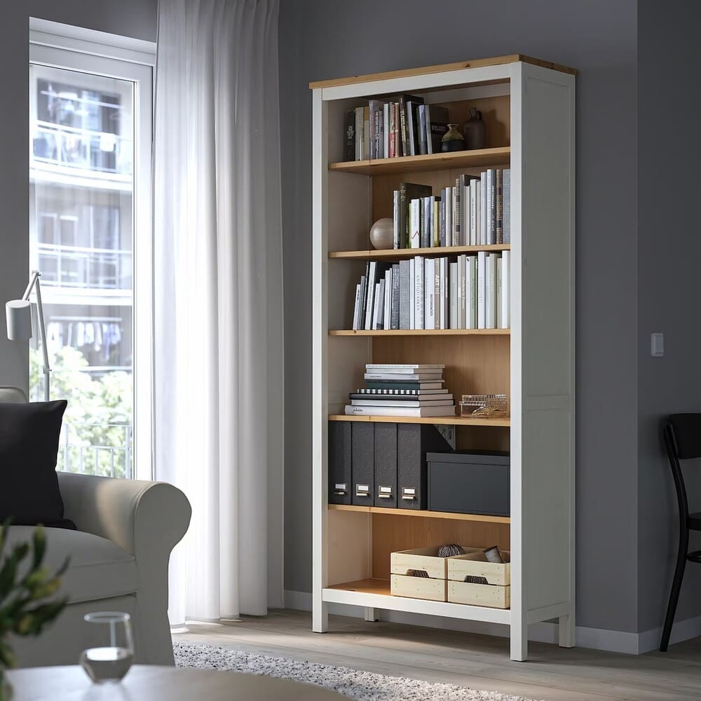 IKEA Librería Hemnes, tinte blanco o marrón claro