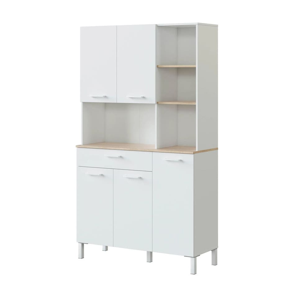 Leroy Merlin Alacena cocina alto KIRA blanco roble 5 puertas