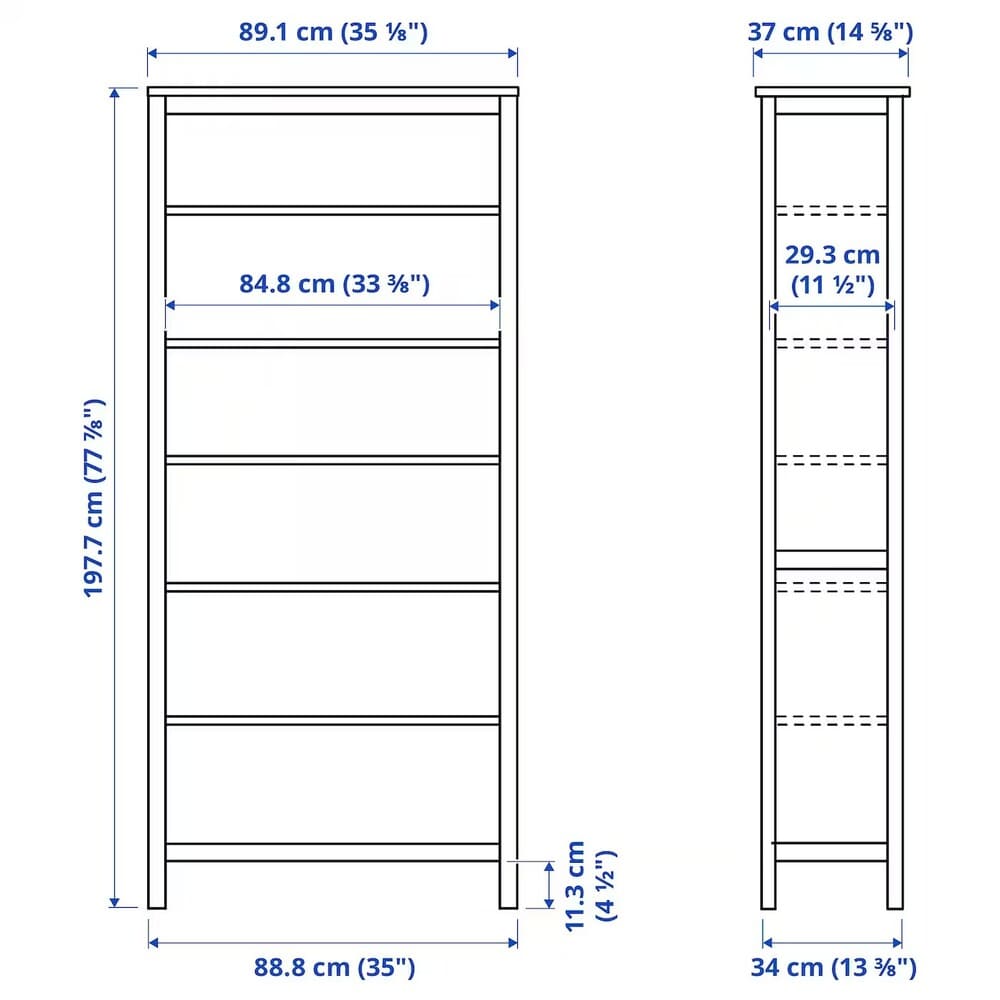 Librería Hemnes IKEA, tinte blanco o marrón claro