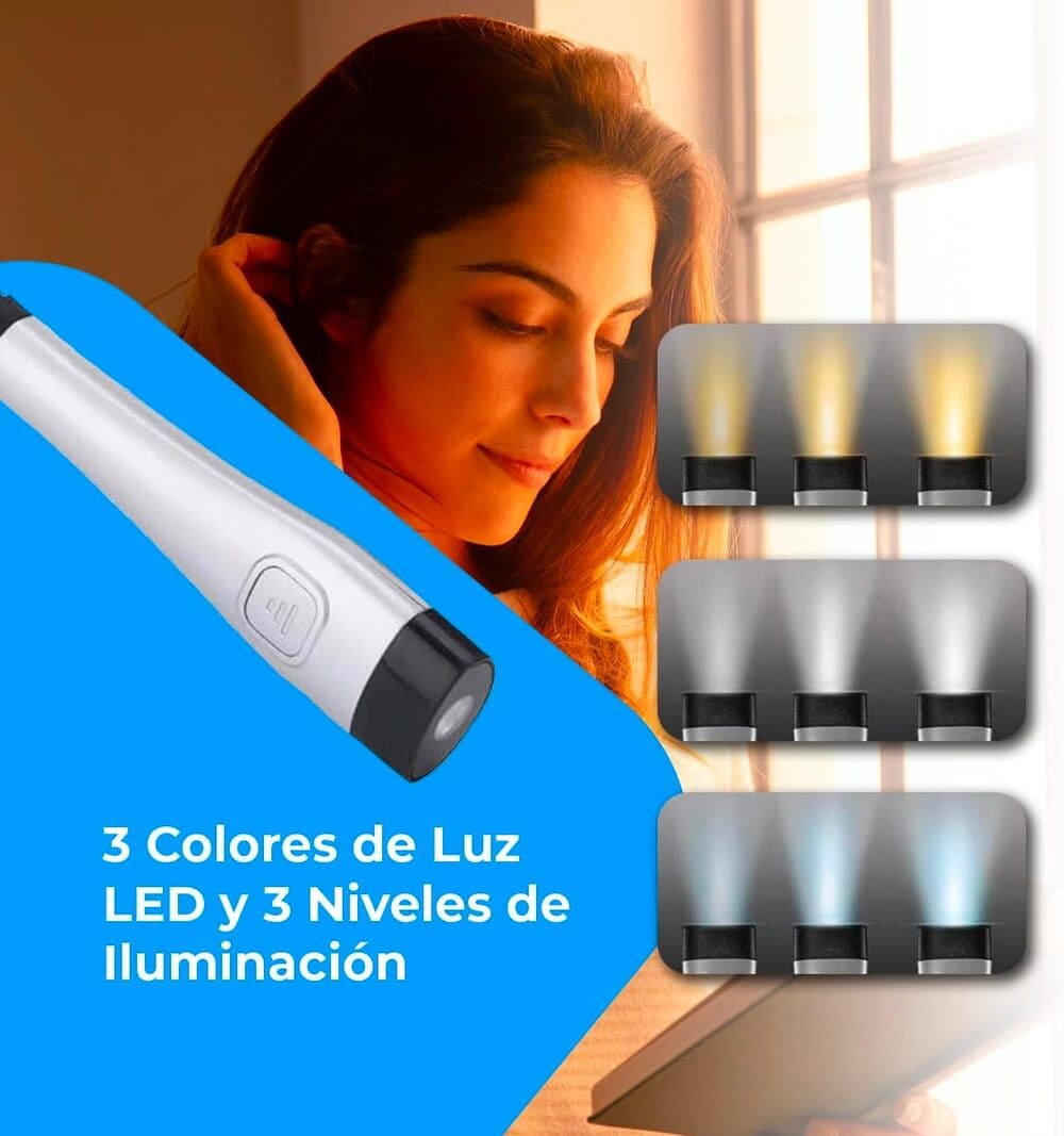 NK Lámpara de Lectura Recargable para Cuello con Brazos Flexibles Amazon