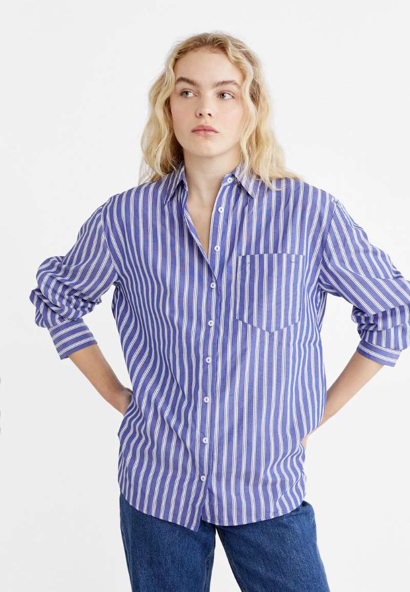 Stradivarius Camisa Rayas Popelin Oversize