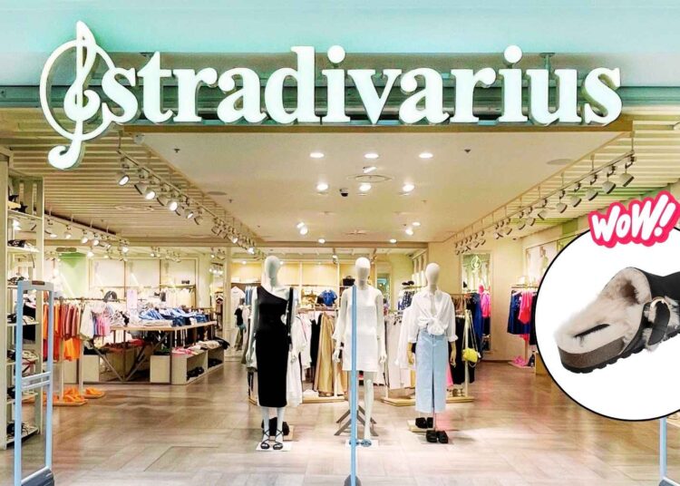 Stradivarius ZUECOS PIEL HEBILLAS PELO