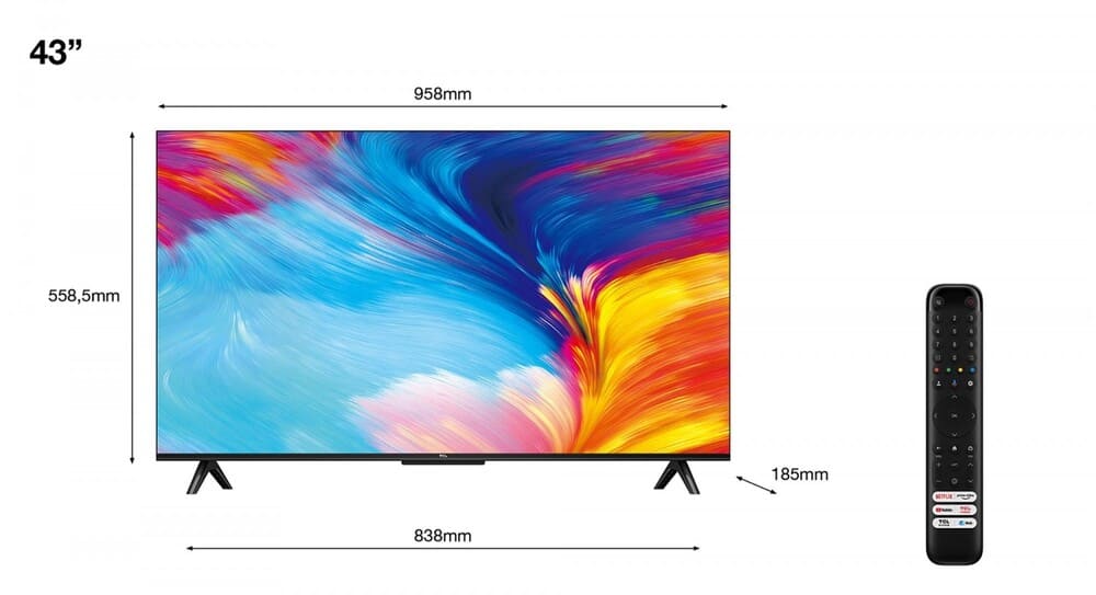 TV LED 43 in TCL 43P635, 4K UHD, Smart TV Carrefour