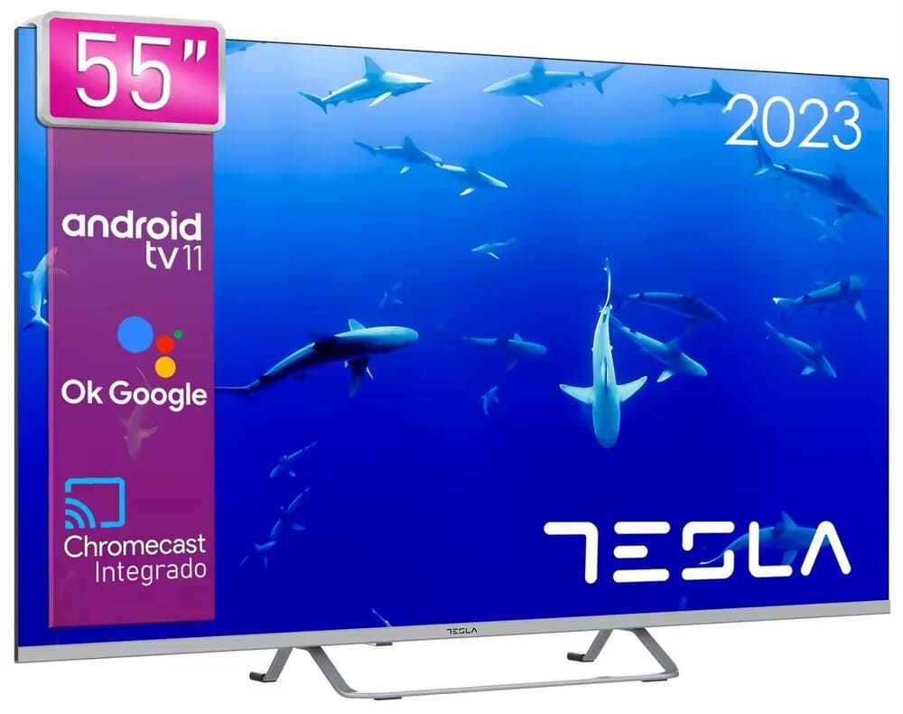 Tesla - Smart TV de 55 in, Televisión Resolución UHD, Android TV 11 Miravia