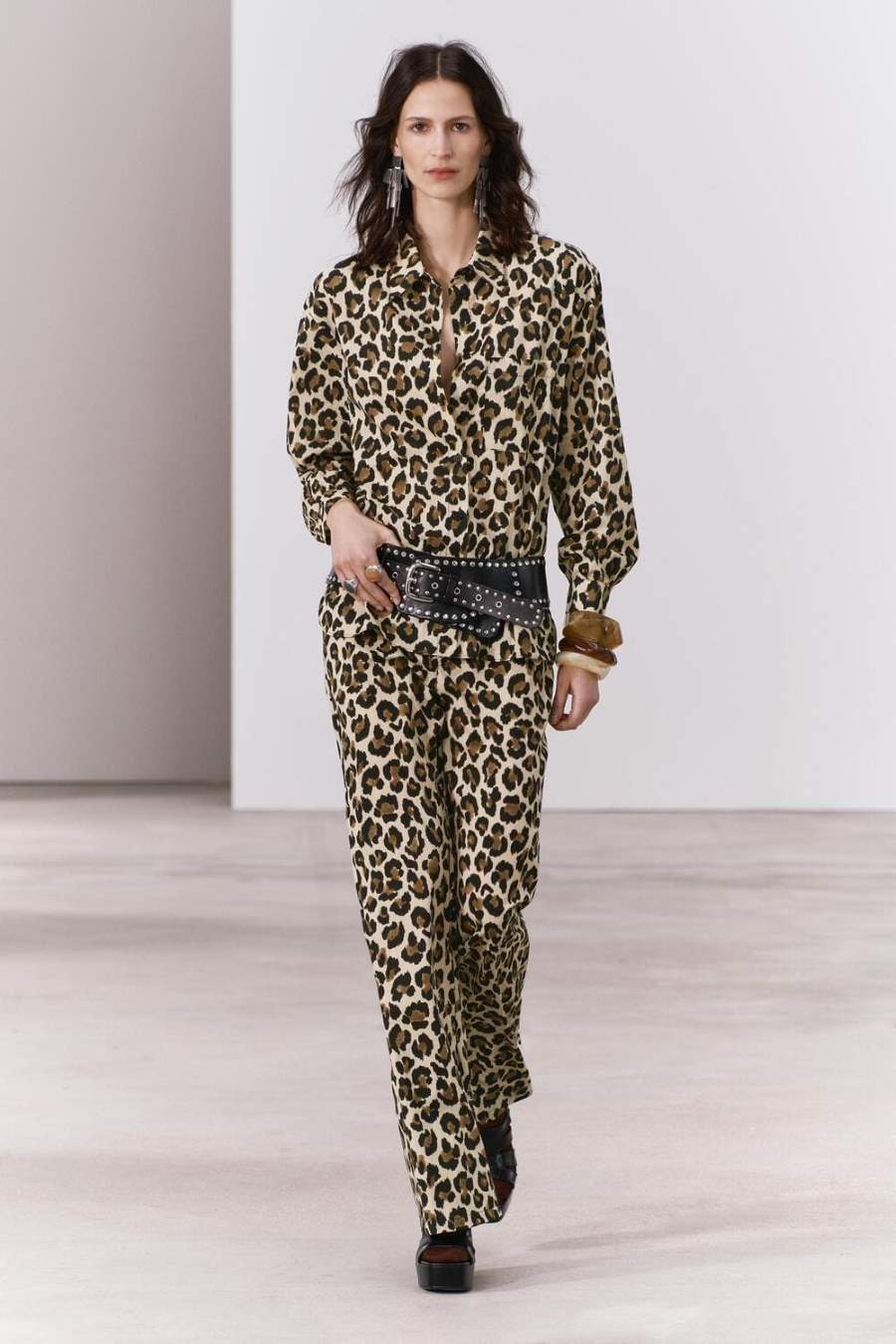 Zara Pantalon Estampado Animal ZW Collection