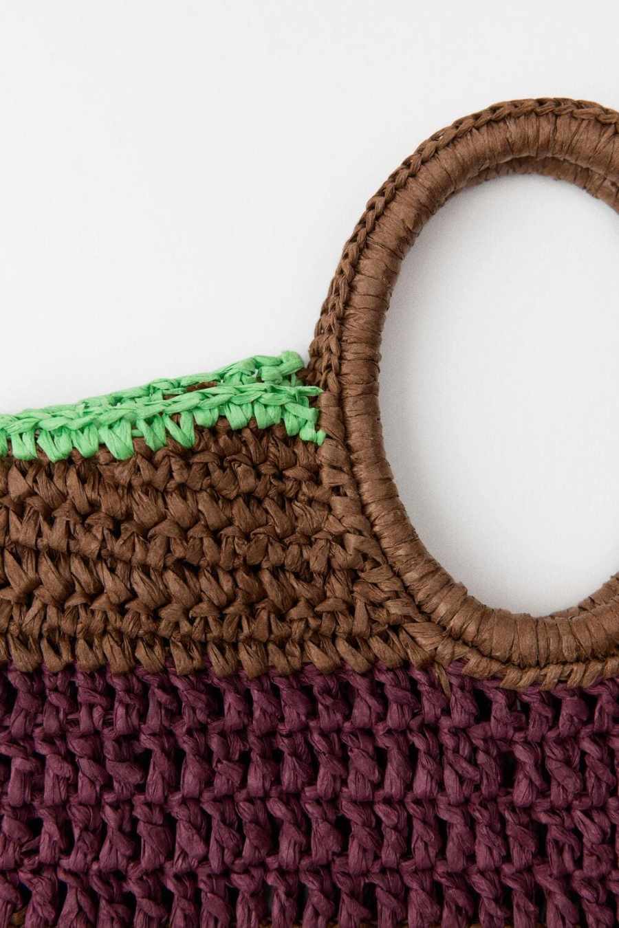 Bolso Zara Efecto Crochet Rayas