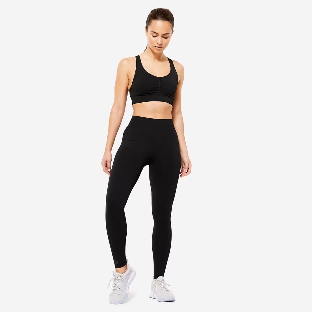 Decathlon Leggings Mujer Negro Sin Costuras Efecto Push Up