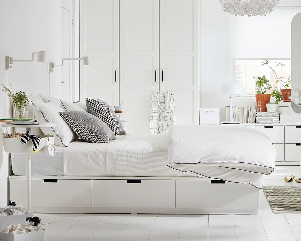 IKEA Estructura de cama con almacenaje, blanco