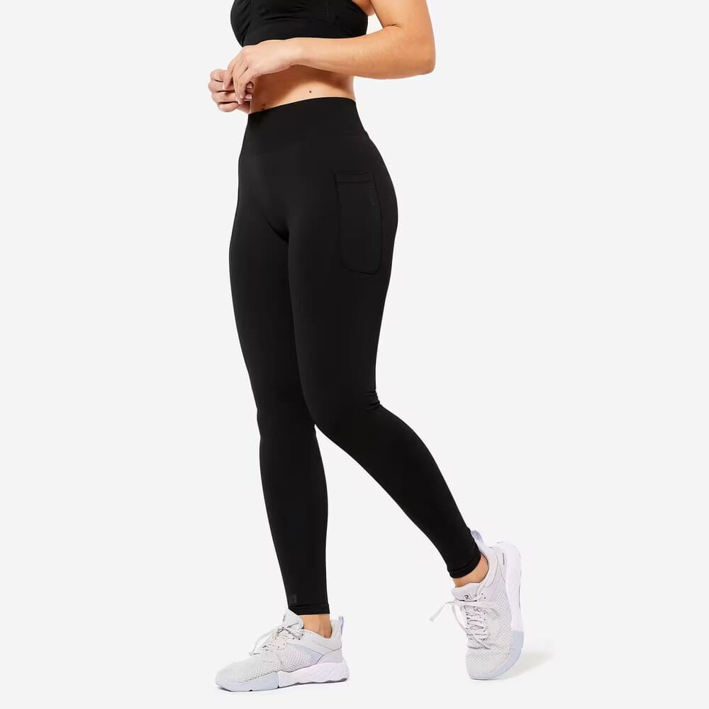 Leggings Mujer Negro Sin Costuras Efecto Push Up Decathlon