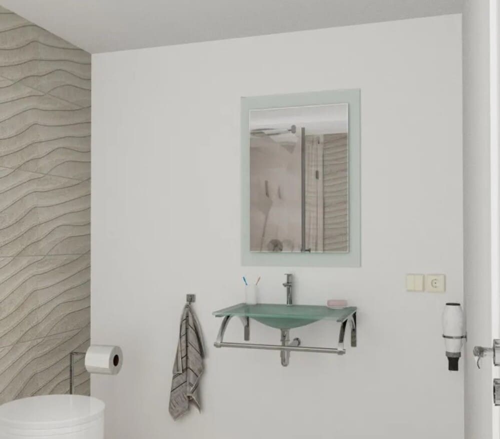 Mueble de baño con lavabo y espejo COCO 60x18 cm Leroy Merlin