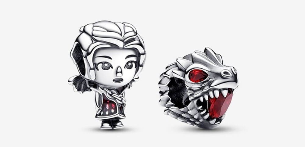 Pandora Conjunto de Regalo Charms Daenerys y Dragón de Juego de Tronos