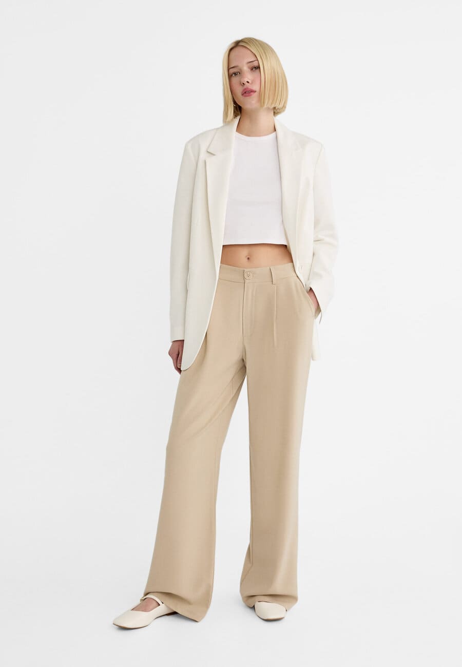 Stradivarius Pantalon De Vestir Recto